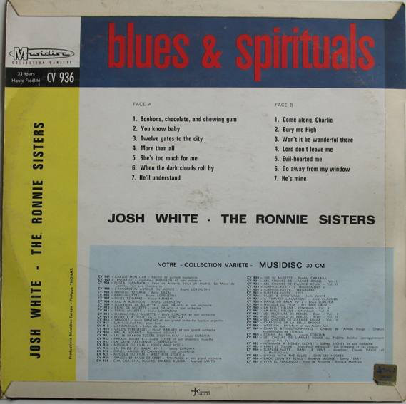 Josh White, The Ronnie Sisters-1