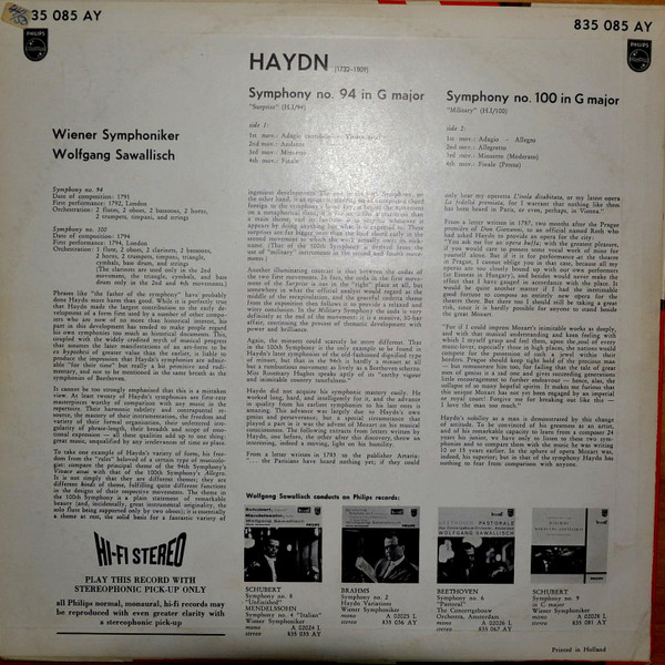 Joseph Haydn, Wiener Symphoniker, Wolfgang Sawallisch-1