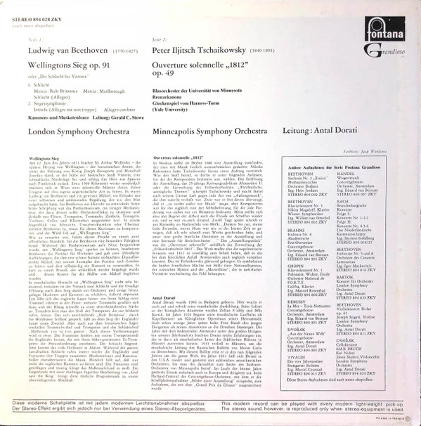 London Symphony Orchestra, Minneapolis Symphony Orchestra Leitung: Antal Dorati ; Ludwig van Beethoven / Pyotr Ilyich Tchaikovsky-1
