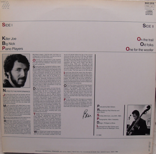 Ben Sidran / Richard Davis (2)-1