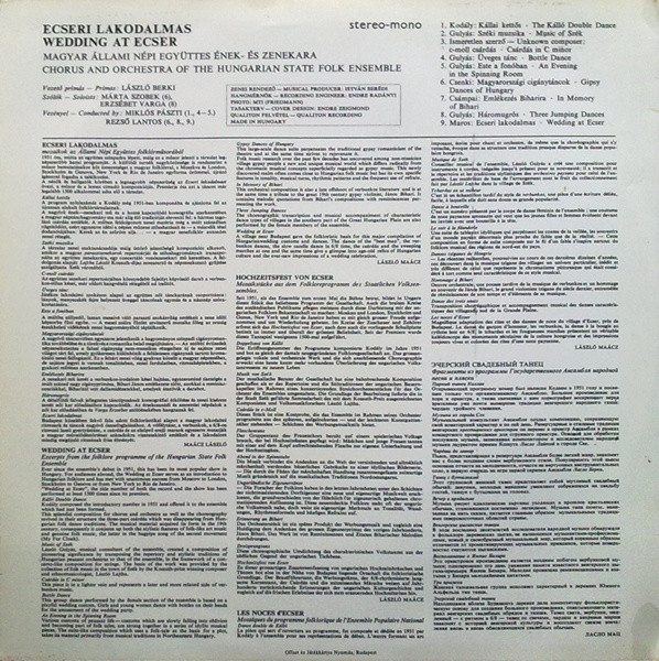 Magyar Állami Népi Együttes Ének- És Zenekara = Magyar Állami Népi Együttes Ének- És Zenekara-1