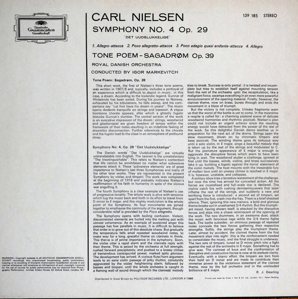 Carl Nielsen, Det Kongelige Kapel, Igor Markevitch-1