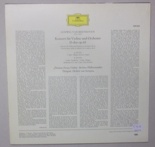 Ludwig Van Beethoven, Christian Ferras, Herbert von Karajan, Berliner Philharmoniker-1