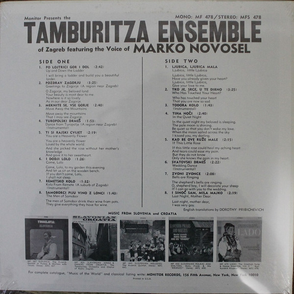 Ansambl "Tamburica" Featuring The Voice Of Marko Novosel-1