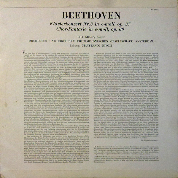 Ludwig van Beethoven, Amsterdam Philharmonic Society Orchestra Und Amsterdam Philharmonic Society Chorus, Gianfranco Rivoli, Lili Kraus-1
