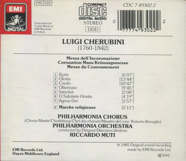 Luigi Cherubini, Philharmonia Chorus, Philharmonia Orchestra, Riccardo Muti-1