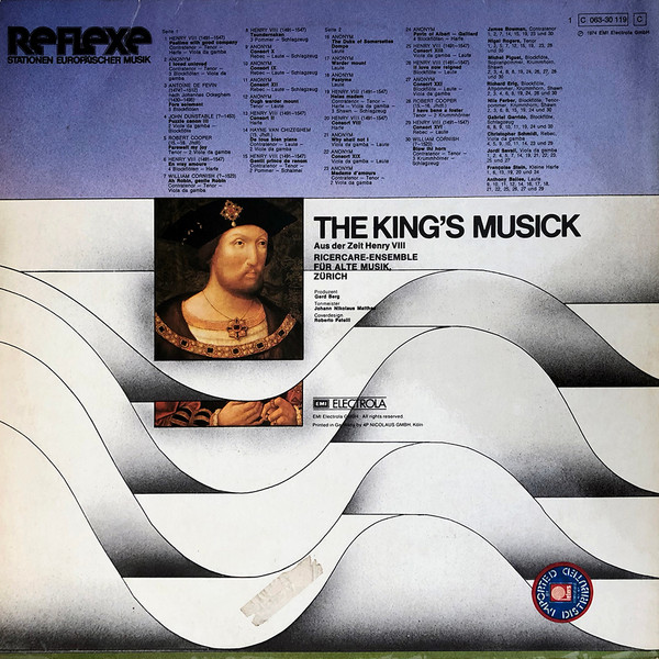 James Bowman (2), Nigel Rogers (2), Ricercare-Ensemble Für Alte Musik, Zürich-1
