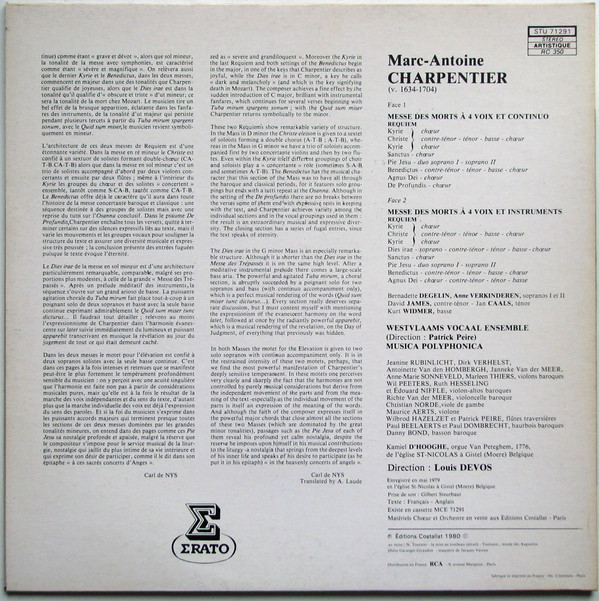 Marc Antoine Charpentier - Het Westvlaams Vocaal Ensemble, Musica Polyphonica, Louis Devos-1