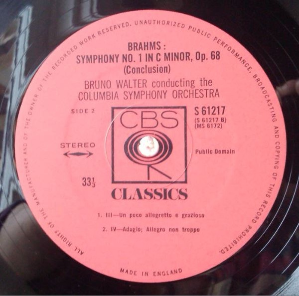 Johannes Brahms - Columbia Symphony Orchestra, Bruno Walter-1
