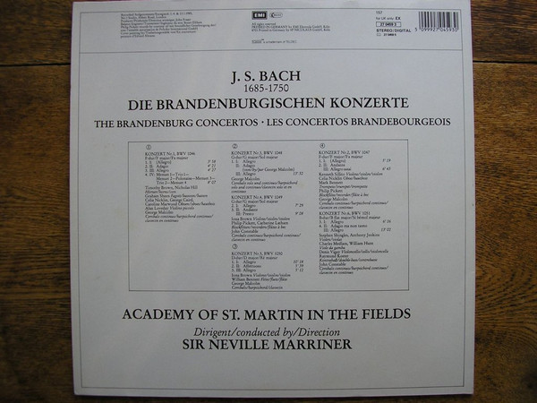 Johann Sebastian Bach - The Academy Of St. Martin-in-the-Fields, Sir Neville Marriner-1