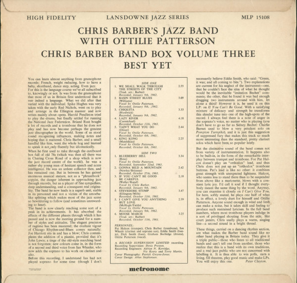 Chris Barber's Jazz Band With Ottilie Patterson-1