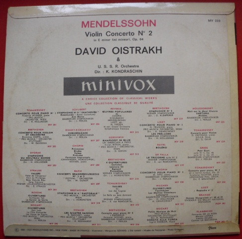 David Oistrach / Felix Mendelssohn-Bartholdy-1