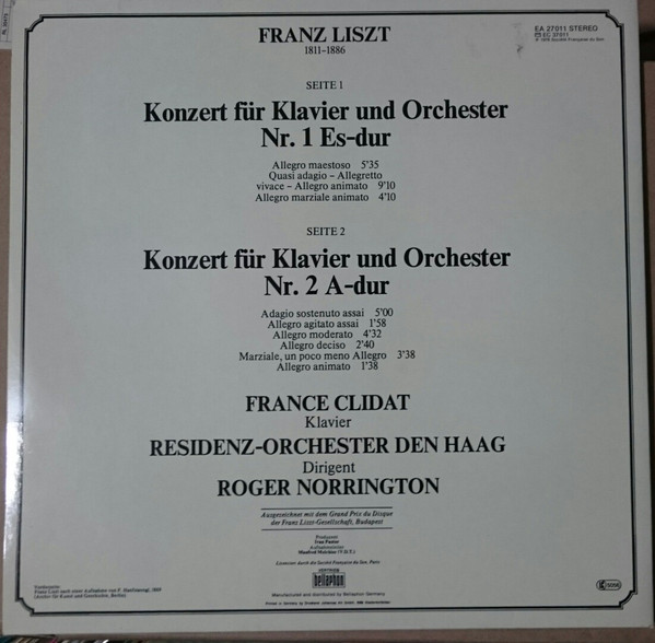 Franz Liszt / France Clidat / Roger Norrington / Residentie Orkest-1