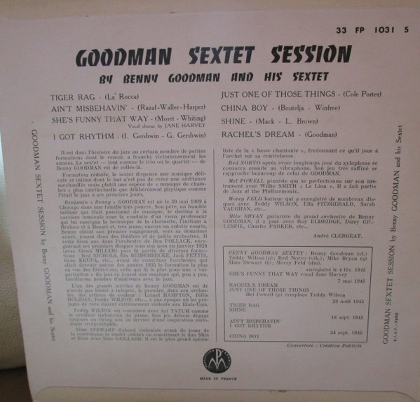 Benny Goodman Sextet-1