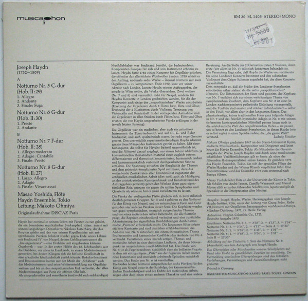 Joseph Haydn, The Haydn Ensemble Of Tokyo, 大宮真琴-1