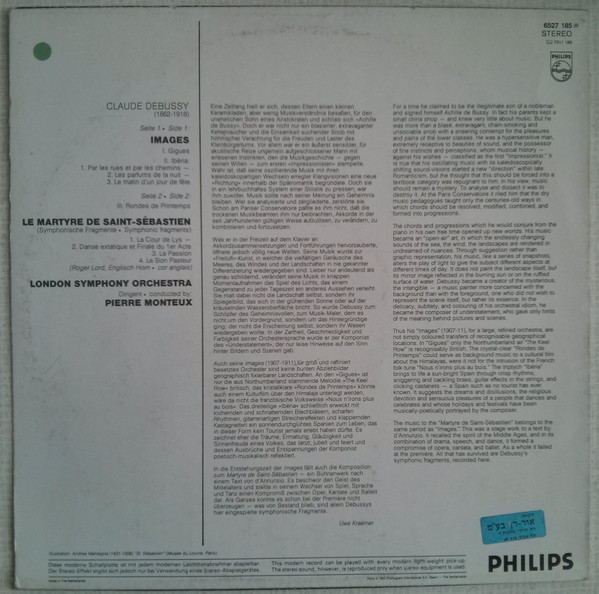 Claude Debussy, London Symphony Orchestra, Pierre Monteux-1