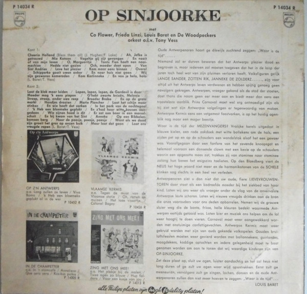 Co Flower, Frieda Linzi, Louis Baret En De Woodpeckers , Orkest O.L.V. Tony Vess-1