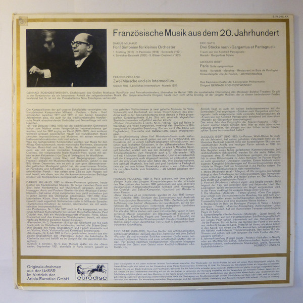 Darius Milhaud / Francis Poulenc / Erik Satie / Jacques Ibert-1
