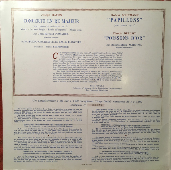 Joseph Haydn, Robert Schumann, Claude Debussy, Jean-Bernard Pommier, Rosana Maria Martins-1