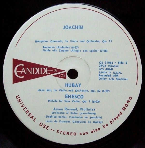 Joseph Joachim, Jenő Hubay, George Enescu, Aaron Rosand-1