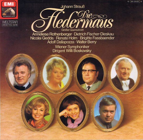 Johann Strauss Jr., Wiener Symphoniker, Willi Boskovsky, Anneliese Rothenberger, Dietrich Fischer-Dieskau, Nicolai Gedda, Renate Holm, Brigitte Fassbaender, Adolf Dallapozza, Walter Berry-0