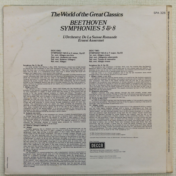 Ludwig van Beethoven, Ernest Ansermet Conducting L'Orchestre De La Suisse Romande-1