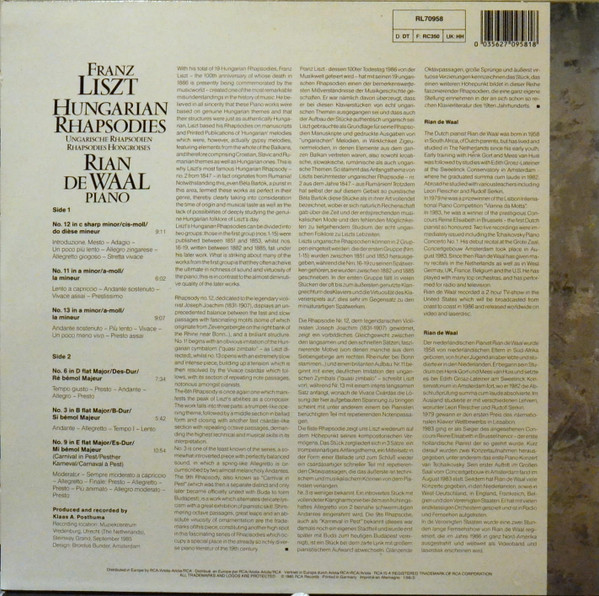 Franz Liszt, Rian De Waal-1