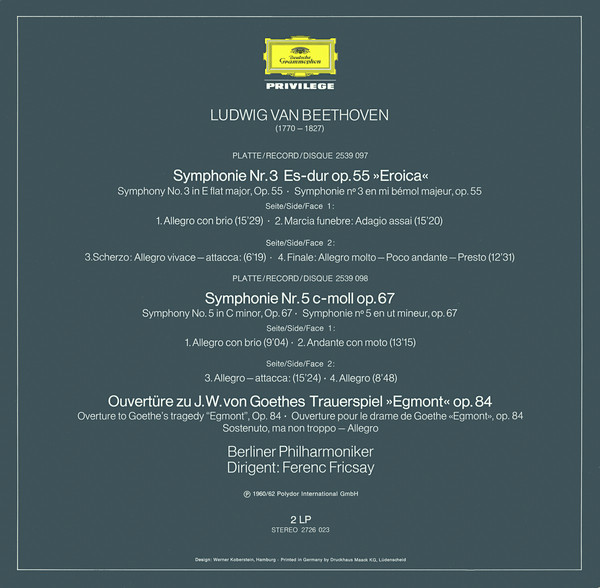 Ludwig van Beethoven, Berliner Philharmoniker ∙ Ferenc Fricsay-1