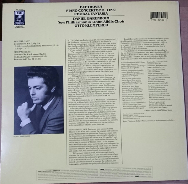 Ludwig van Beethoven, Daniel Barenboim, New Philharmonia Orchestra, John Alldis Choir, Otto Klemperer-1