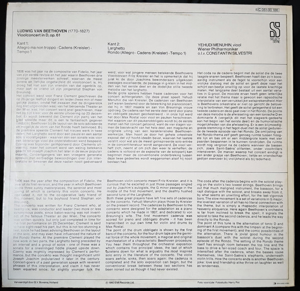 Ludwig Van Beethoven, Yehudi Menuhin, Wiener Philharmoniker, Constantin Silvestri-1