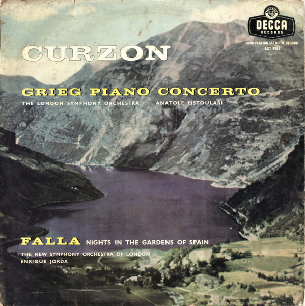 Clifford Curzon, Edvard Grieg, London Symphony Orchestra, Anatole Fistoulari, Manuel De Falla, The New Symphony Orchestra Of London, Enrique Jordá-0