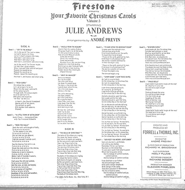 Julie Andrews With André Previn And The Firestone Orchestra And Chorus-1