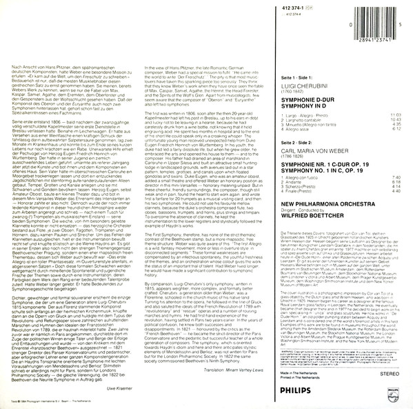 Carl Maria von Weber, Luigi Cherubini, New Philharmonia Orchestra, Wilfried Boettcher-1