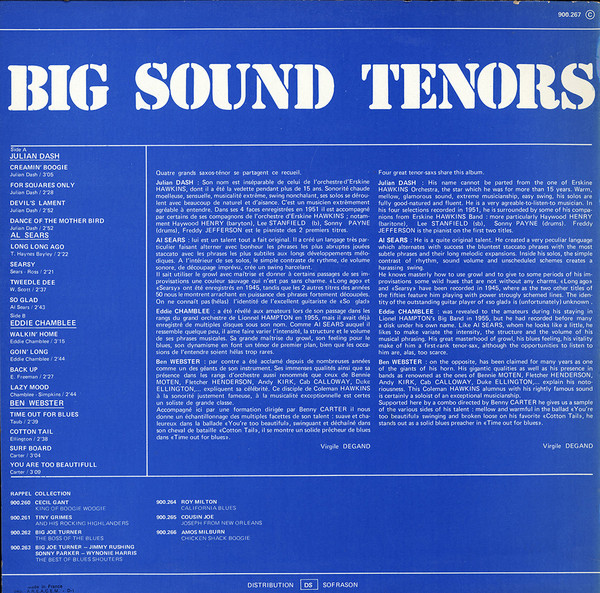 Julian Dash, Al Sears, Eddie Chamblee, Ben Webster-1