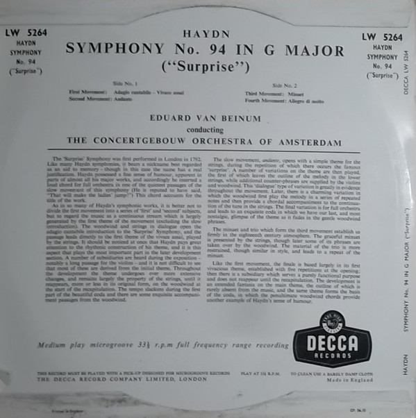 Eduard van Beinum Conducting Concertgebouworkest, Joseph Haydn-1