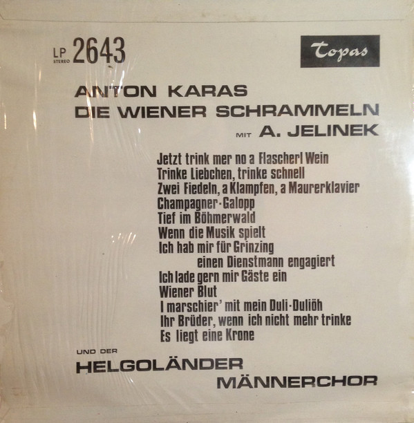 Anton Karas, Die Wiener Schrammeln mit Fritz Jellinek, Großer Helgoländer Männerchor-1