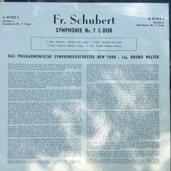 Bruno Walter, Philharmonic-Symphony Orchestra Of New York, Franz Schubert-1