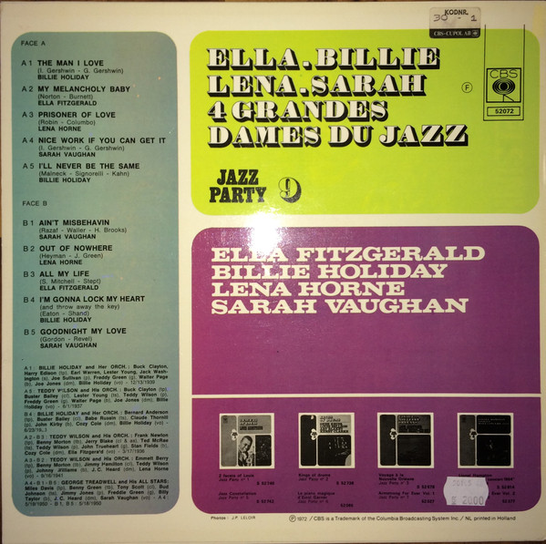 Ella Fitzgerald, Billie Holiday, Lena Horne, Sarah Vaughan-1