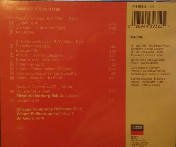 Johann Sebastian Bach / Wolfgang Amadeus Mozart - Anne Sofie Von Otter-1