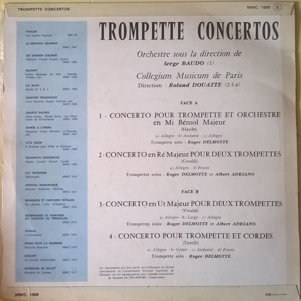 Collegium Musicum De Paris Dir.: Roland Douatte Trompette Solo: Roger Delmotte-1