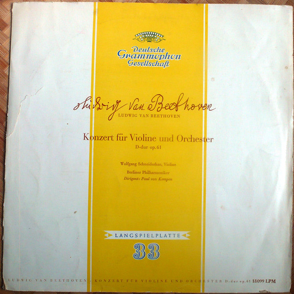 Ludwig van Beethoven, Wolfgang Schneiderhan, Berliner Philharmoniker, Paul van Kempen-0