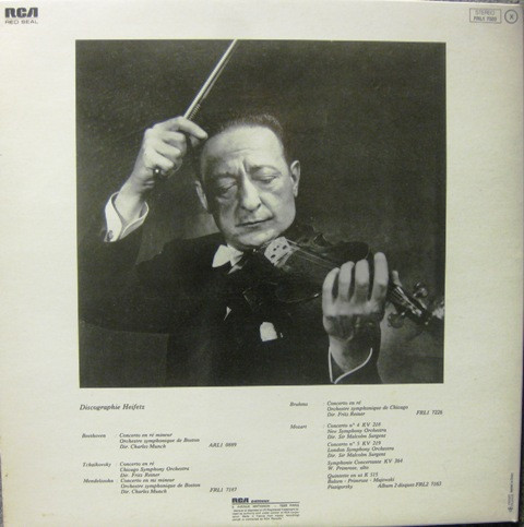 Jascha Heifetz, Max Bruch, The New Symphony Orchestra Of London, Sir Malcolm Sargent-1
