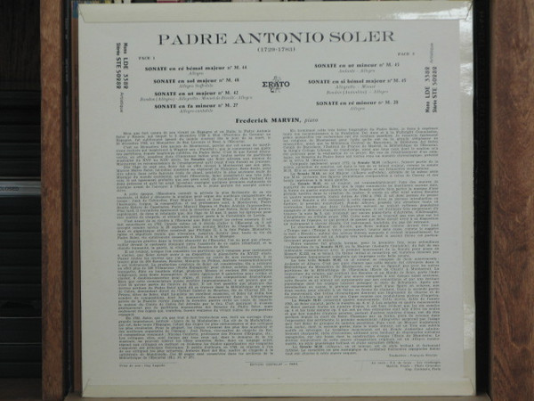 Padre Antonio Soler, Frederick Marvin-1