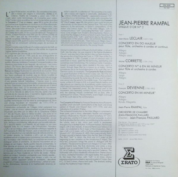 Jean-Marie Leclair / Michel Corrette / François Devienne - Jean-Pierre Rampal-1