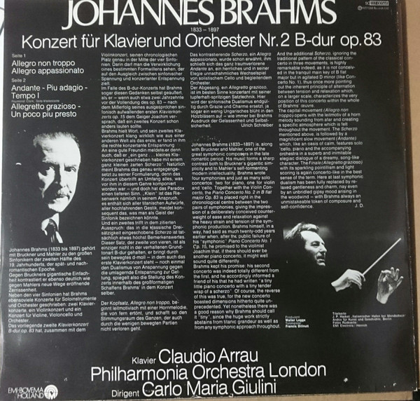 Johannes Brahms - Claudio Arrau, Philharmonia Orchestra, Carlo Maria Giulini-1