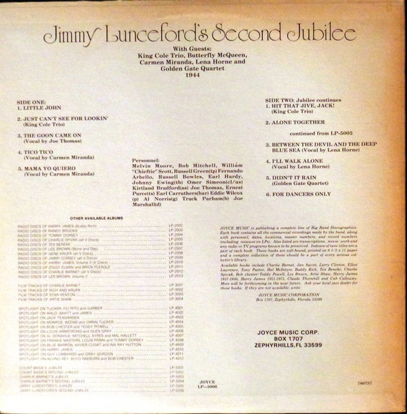 Jimmie Lunceford, The Nat King Cole Trio, Butterfly McQueen, Carmen Miranda, Lena Horne, The Golden Gate Quartet, Joe Thomas (3)-1