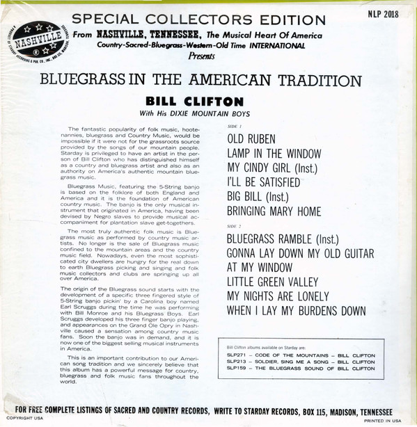 Bill Clifton And His Dixie Mountain Boys-1