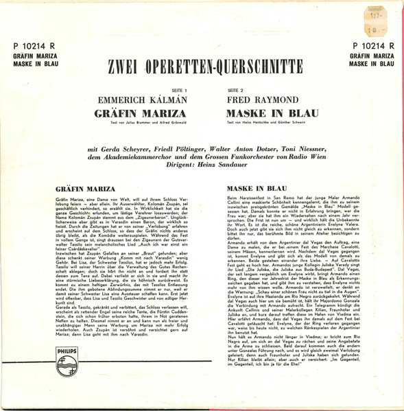 Emmerich Kálmán / Fred Raymond-1