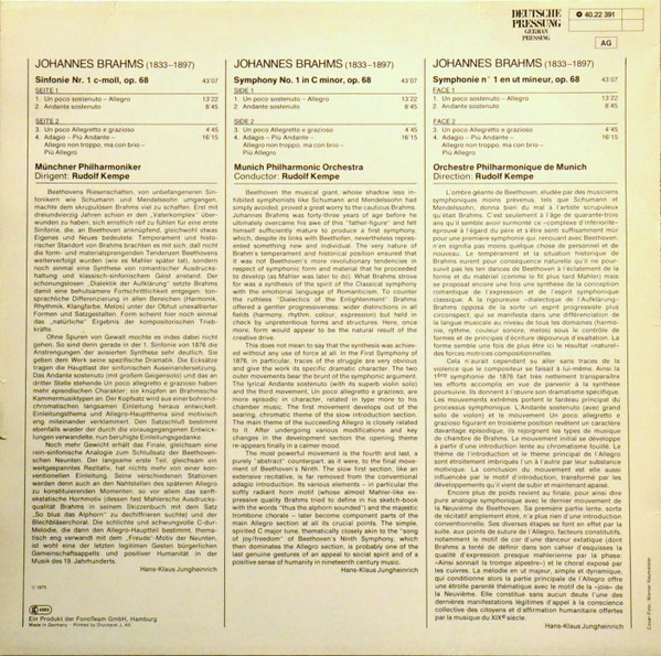 Johannes Brahms - Münchner Philharmoniker, Rudolf Kempe-1