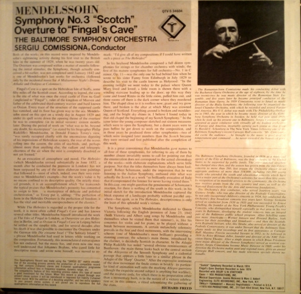 Felix Mendelssohn-Bartholdy, Baltimore Symphony Orchestra, Sergiu Comissiona-1